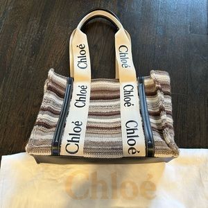 CHLOÉ Woody Cashmere Medium Tote Bag